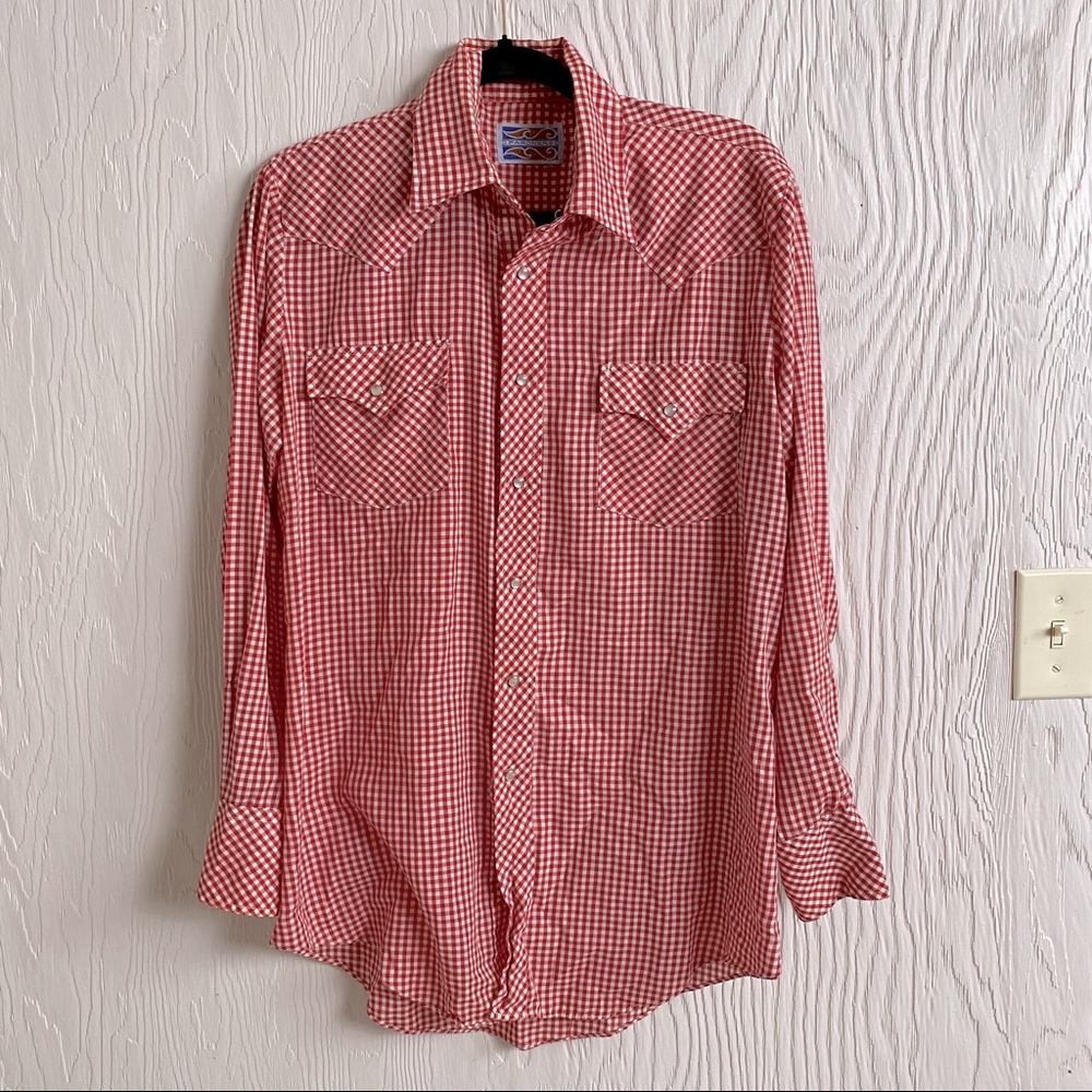 Vintage Classic Red Gingham Pardners Western Shirt